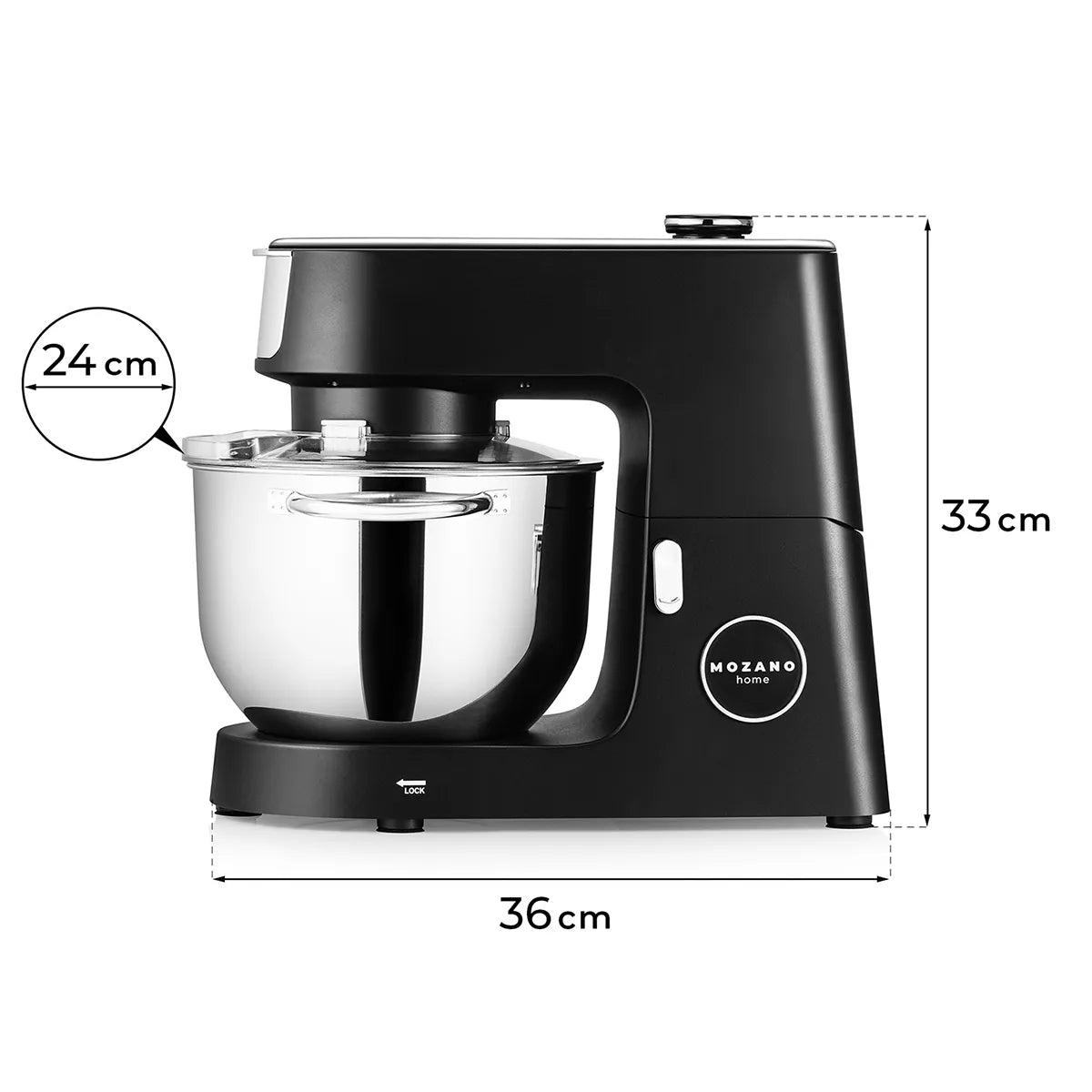 Robot planetarny Czarny Mozano Kitchen Advanced