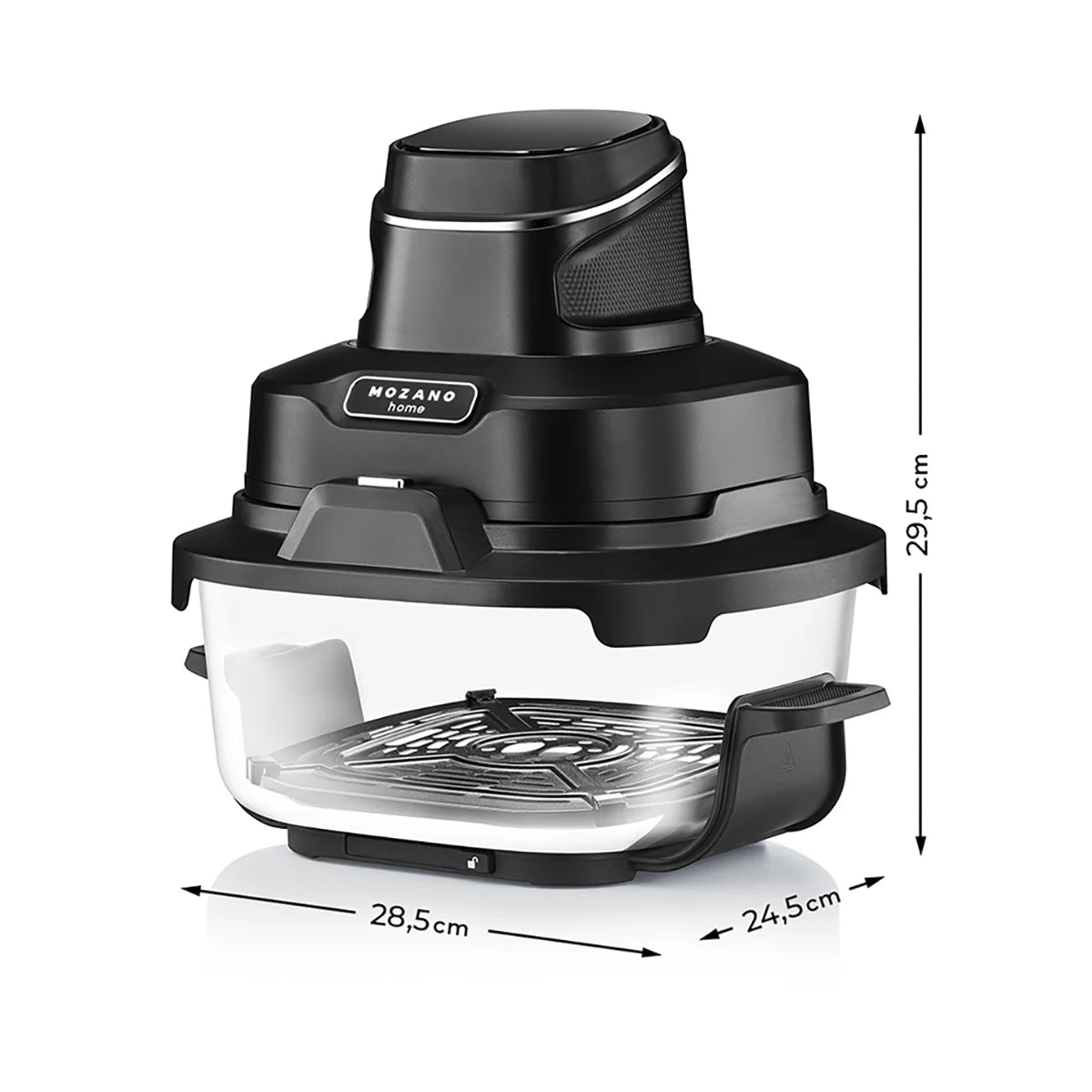 Szklana frytkownica beztłuszczowa Mozano FlexiFry - Przenośny AirFryer