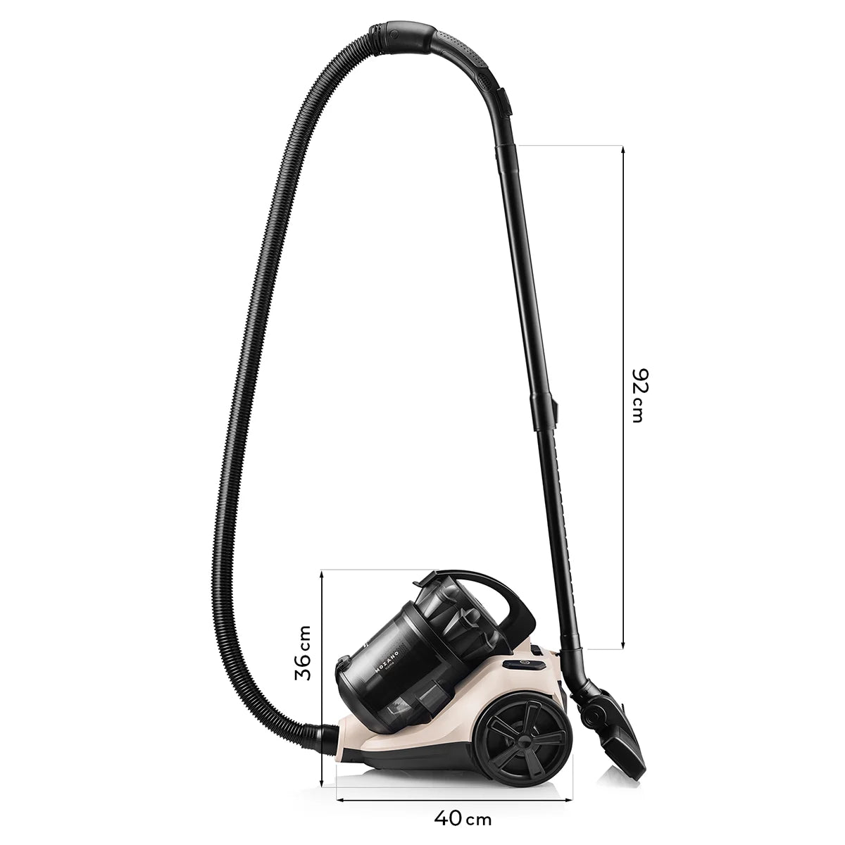 Odkurzacz bezworkowy 3L Beżowy Mozano Max Cyclonic 4000