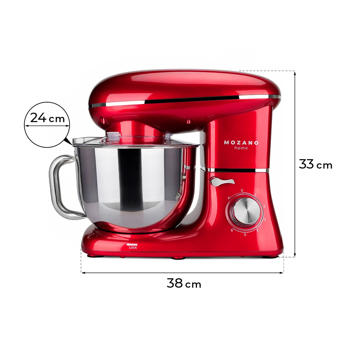 Robot planetarny Czerwony Mozano Kitchen Machine