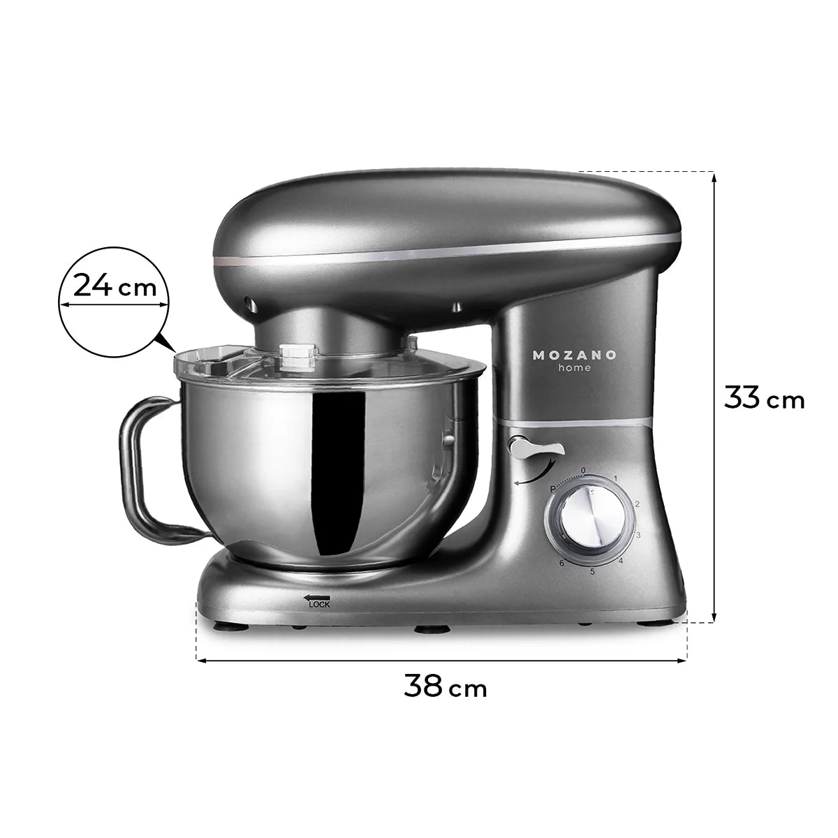 Robot planetarny Szary Mozano Kitchen Machine