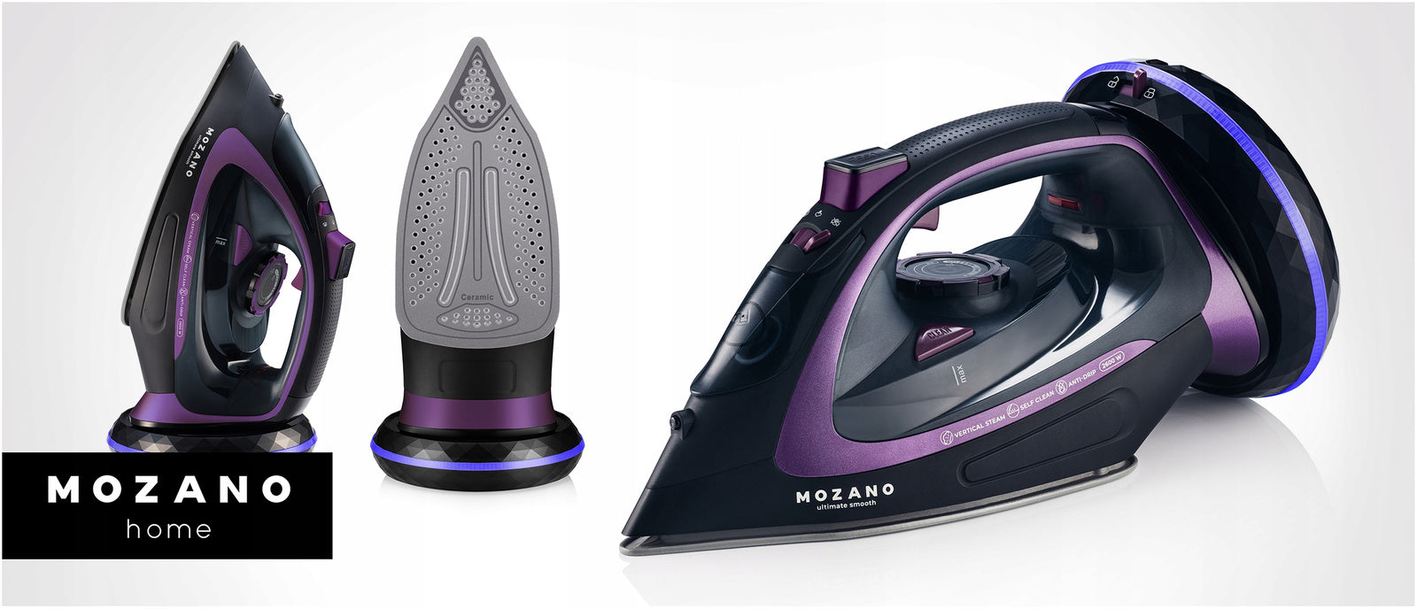 Żelazko bezprzewodowe Fioletowe Mozano Ultimate Smooth