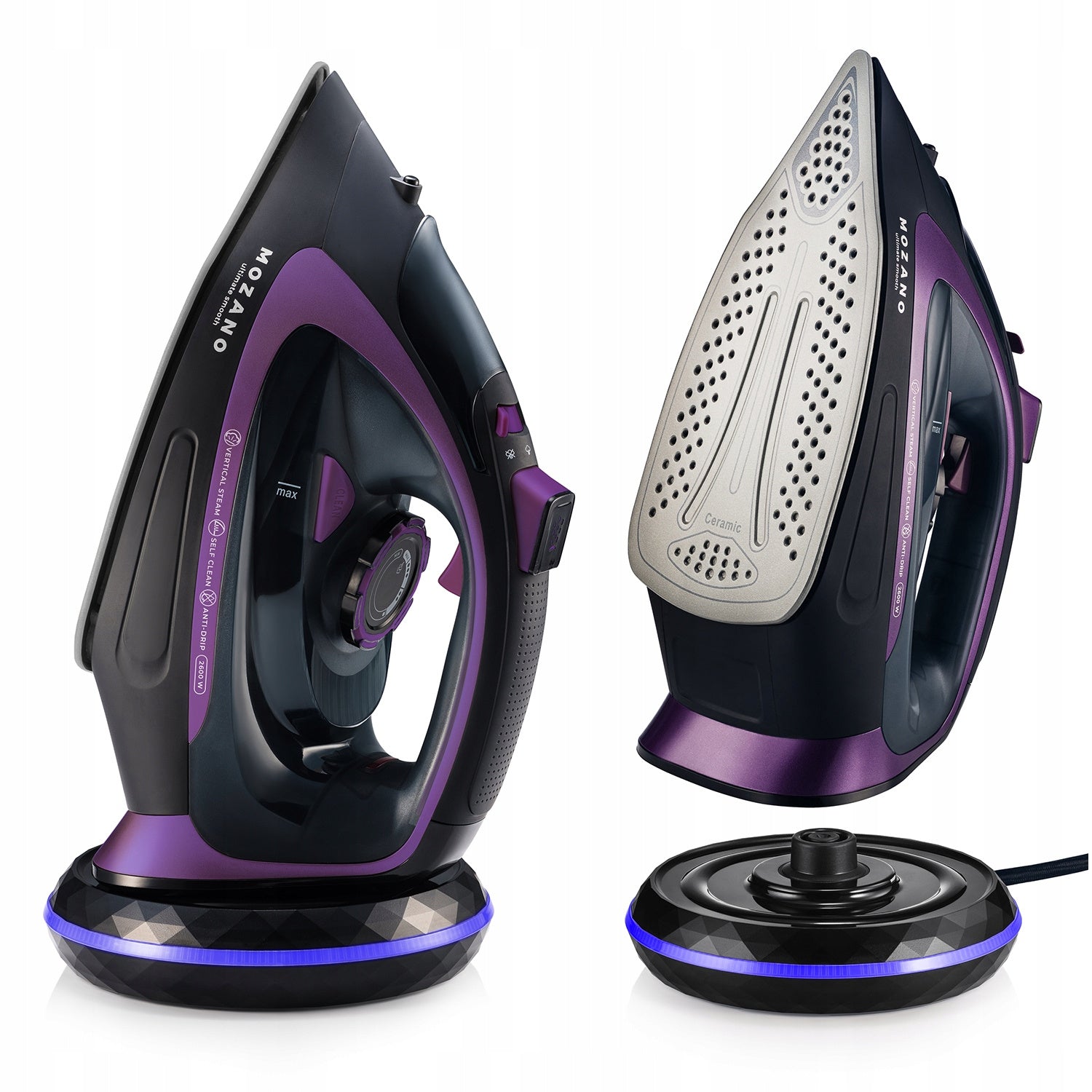 Żelazko bezprzewodowe Fioletowe Mozano Ultimate Smooth