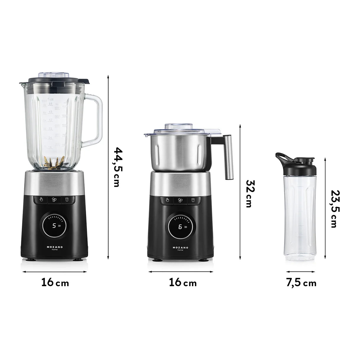 Blender kielichowy Szklany Mozano One Smooth